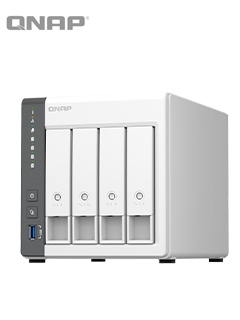 Servidor NAS QNAP TS-433-4G, ARM Cortex A55 4C/2GHz, 4GB RAM(On-Board), Bahias 4x3.5