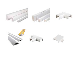 Canaleta pared 24x14 blanco SATRA con Adhesivo capacidad 4 cables 2 metros